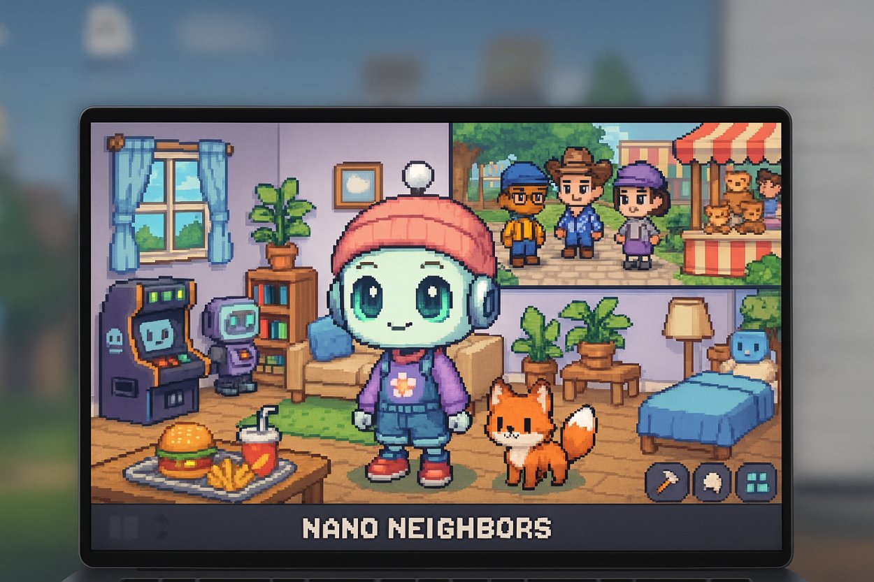 Demo Nano Neighbors dostępne na Steam - buduj i spędzaj czas z chibi androidami
