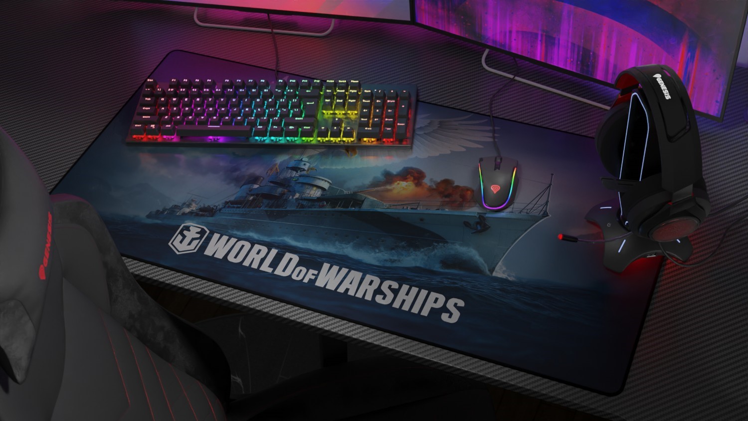 Dziś na rynek wchodzą Genesis Carbon 500 WOWS Armada i Błyskawica, efektowne podkładki dla fanów