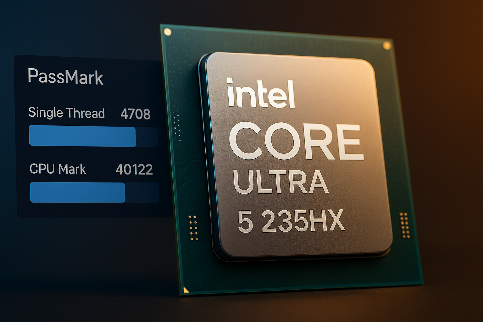 Intel Core Ultra 5 235HX deklasuje Core i5 14500HX w testach PassMark