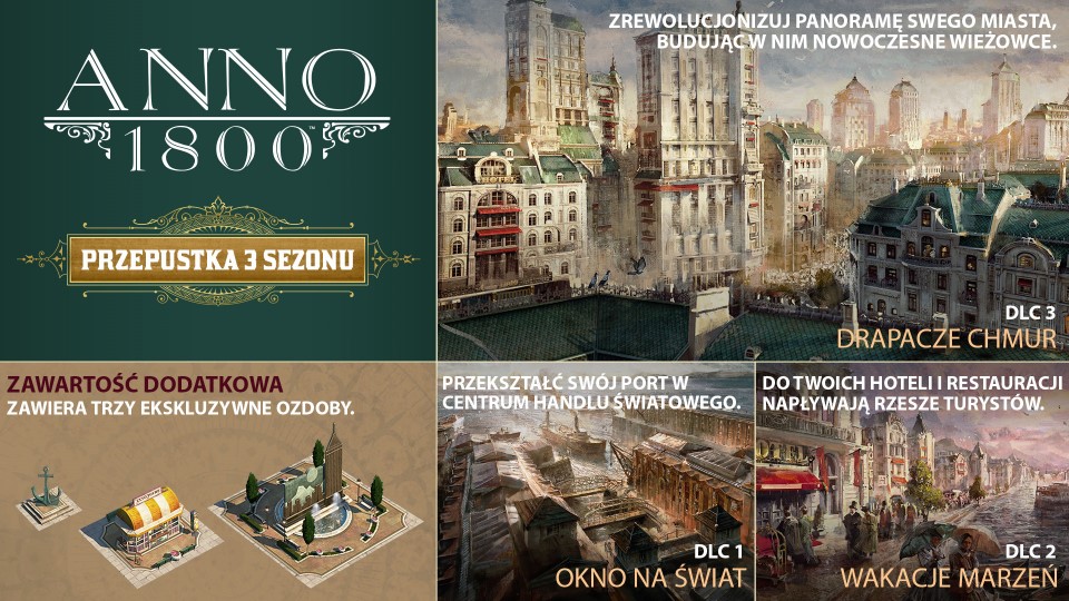 Krótkie Info - Trzeci sezon dodatków do Anno 1800, nowości w Blazing Sails i Embr, premiera Summer Catchers