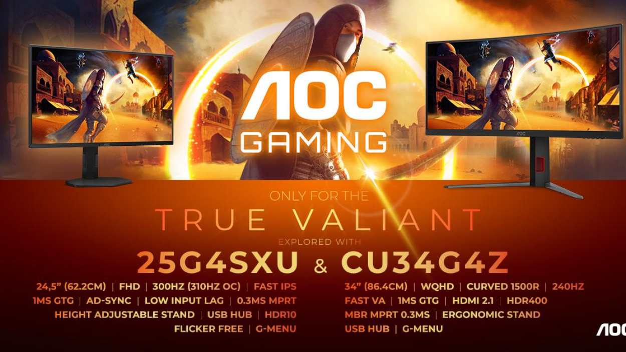 Nowe monitory AOC dla graczy: szybkość, zakrzywienie i atrakcyjna cena
