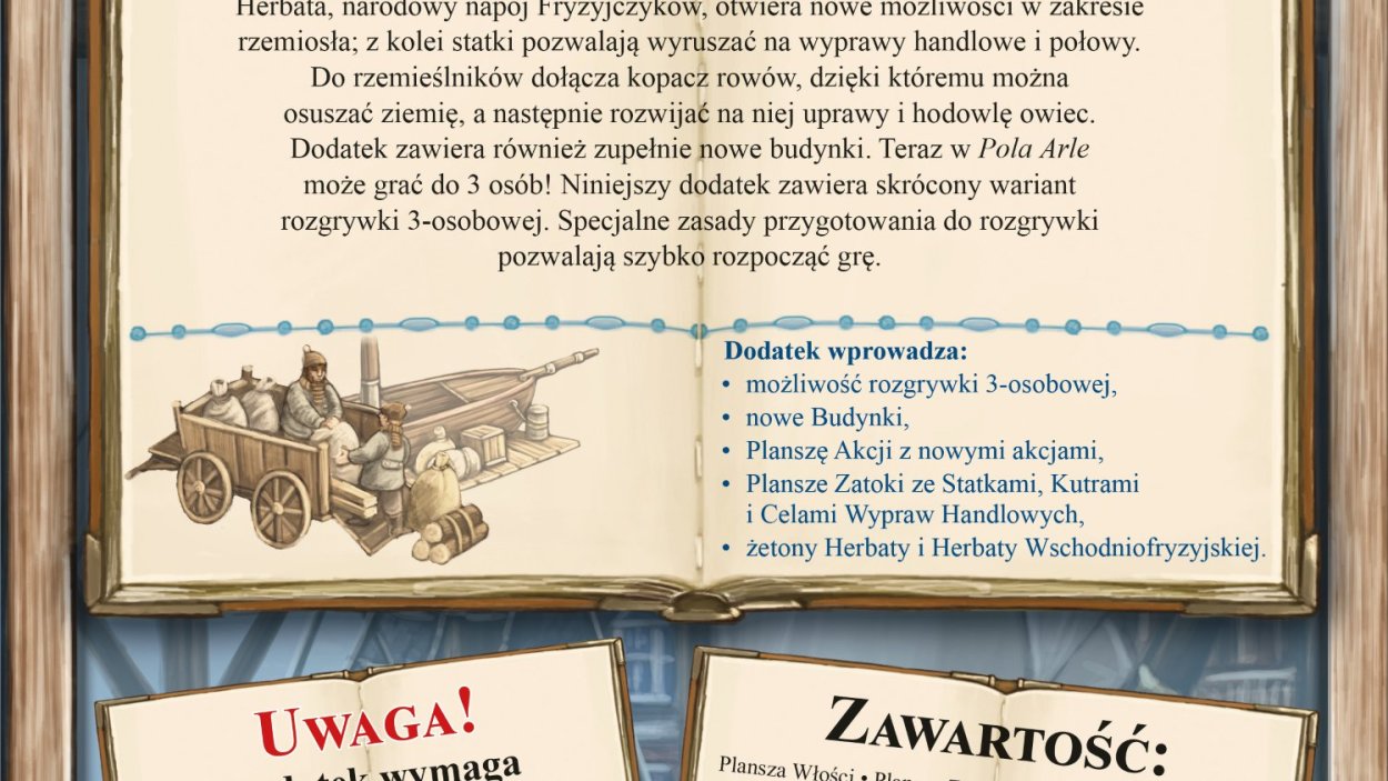 Pola Arle – strategiczna gra planszowa z dodatkiem Handel i Herbata
