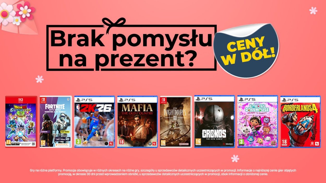 Promocja na gry pudełkowe od Cenegi – obniżki na hity na PS5, Xbox i Switch