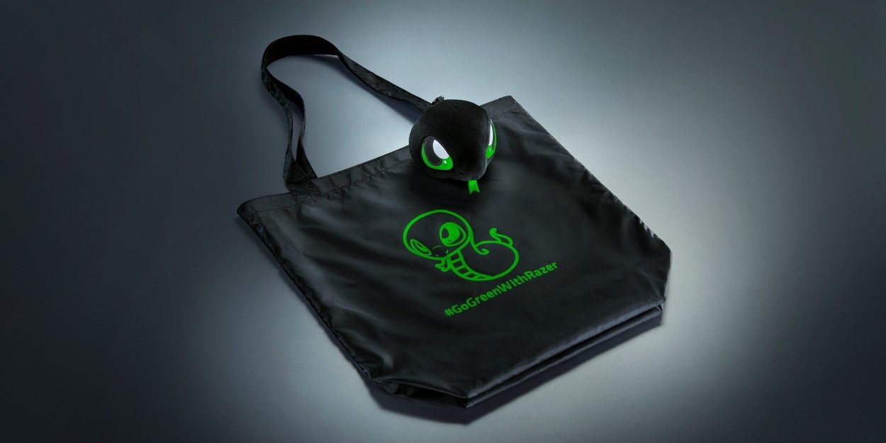 Razer wprowadza wielorazową torbę Sneki Snek z recyklingu