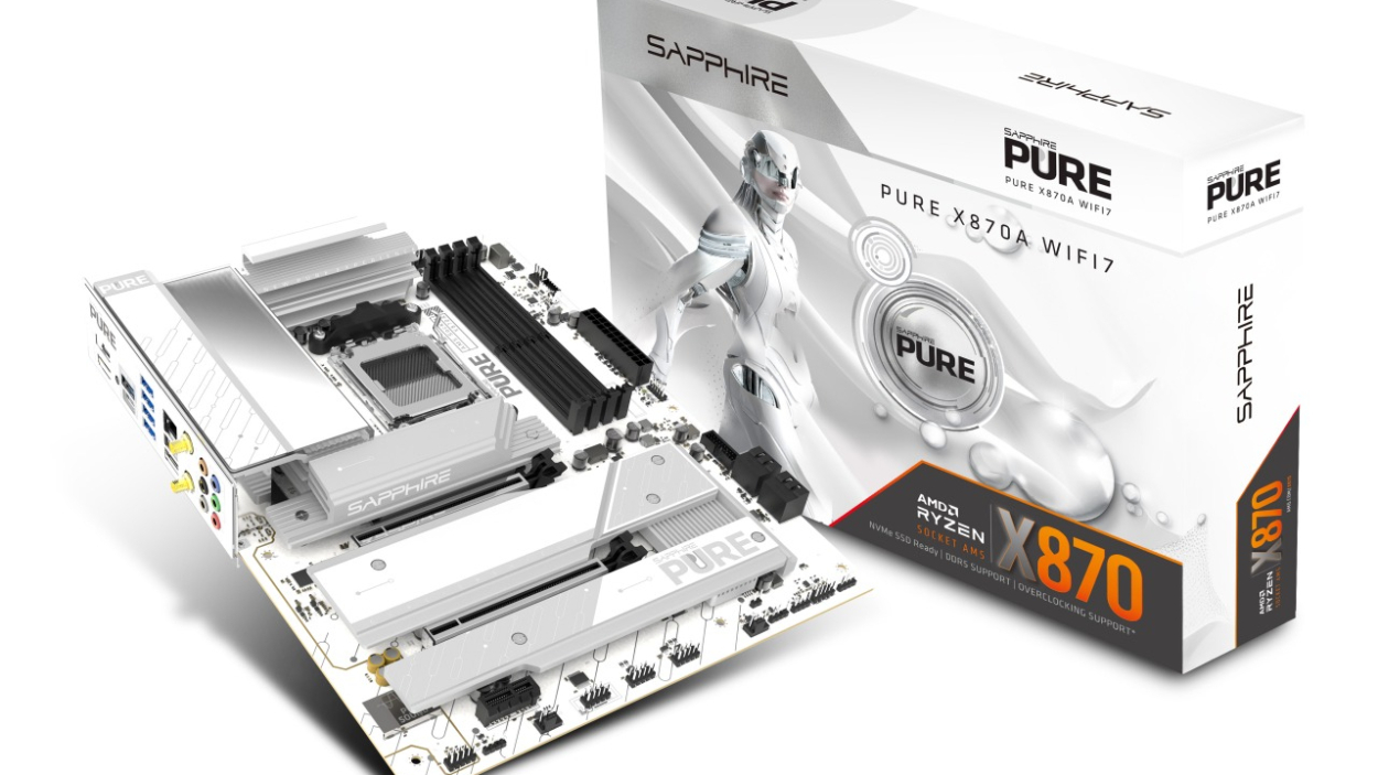 SAPPHIRE PURE X870A WIFI 7 – biała płyta główna AM5 z Wi-Fi 7 i PCIe 5.0