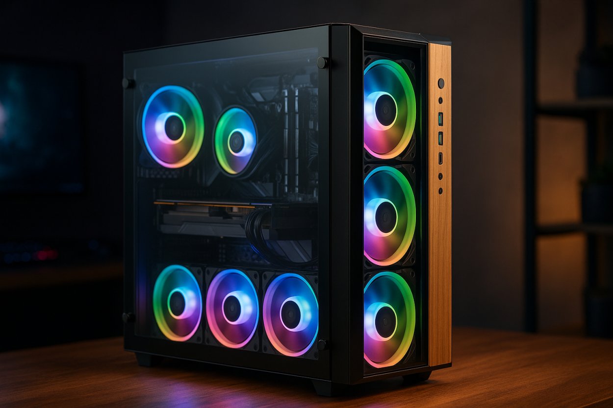 Zalman P40 Namu z drewnianym akcentem i panoramicznym szkłem