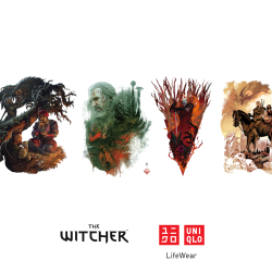 Wiedźmin na ubraniach UNIQLO z okazji 10-lecia Wiedźmin 3