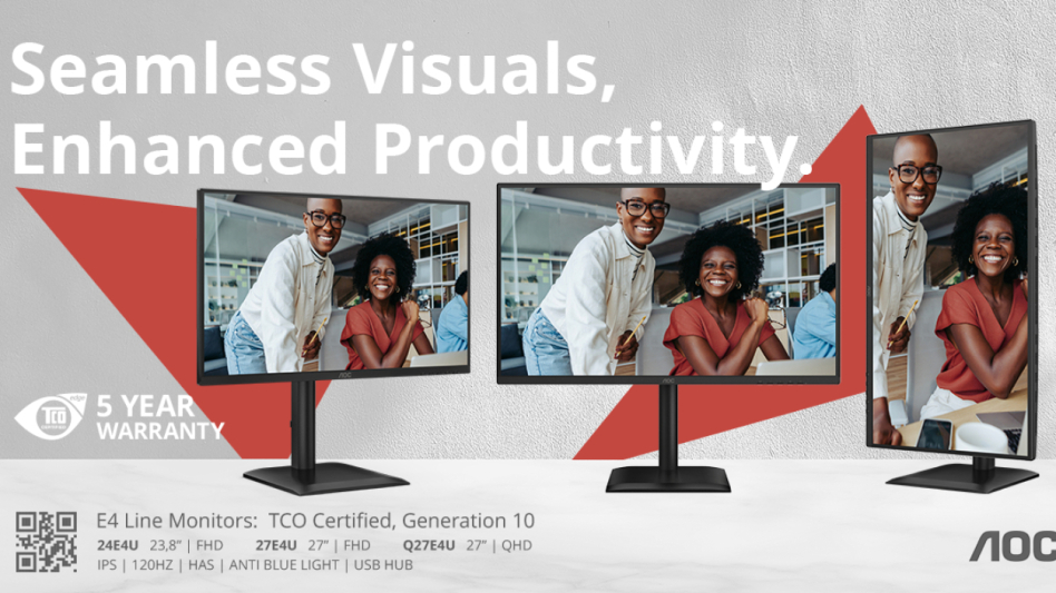 Nowe monitory AOC E4 – biznesowe rozwiązanie z 5-letnią gwarancją