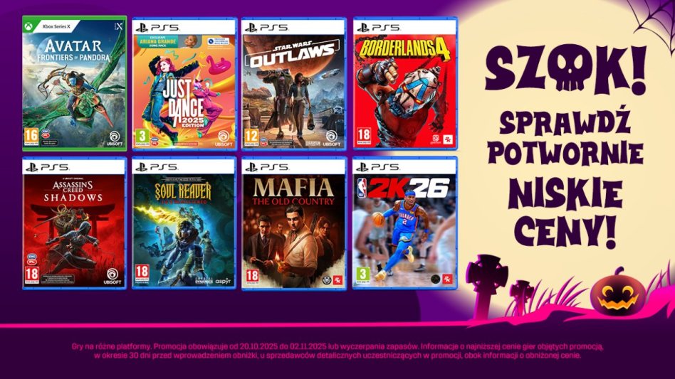 Pudełkowe gry Cenegi w atrakcyjnych cenach na Halloween