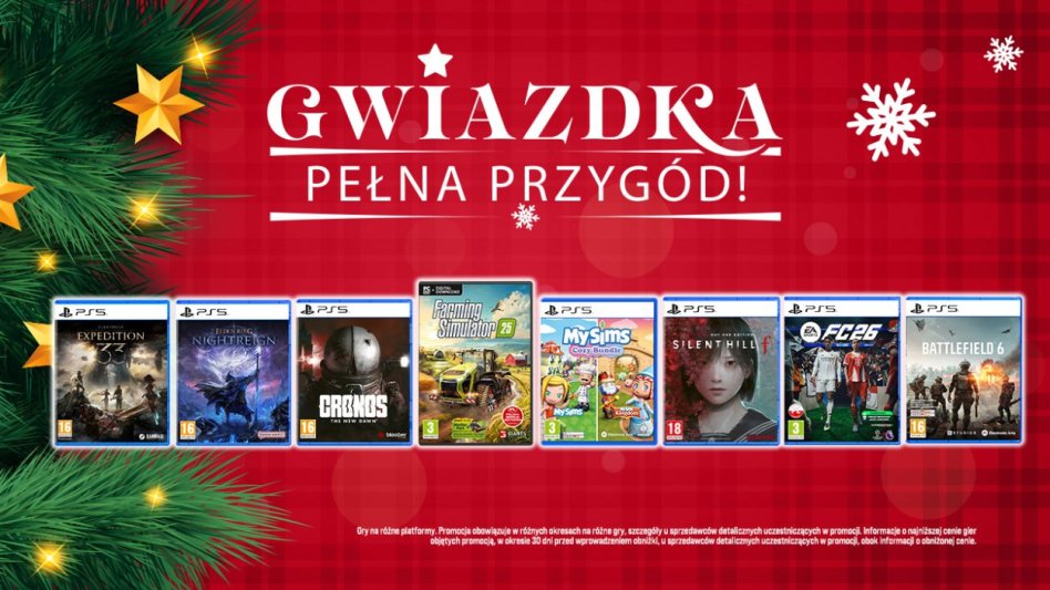 Świąteczna promocja Cenegi z nowymi grami na wiele platform